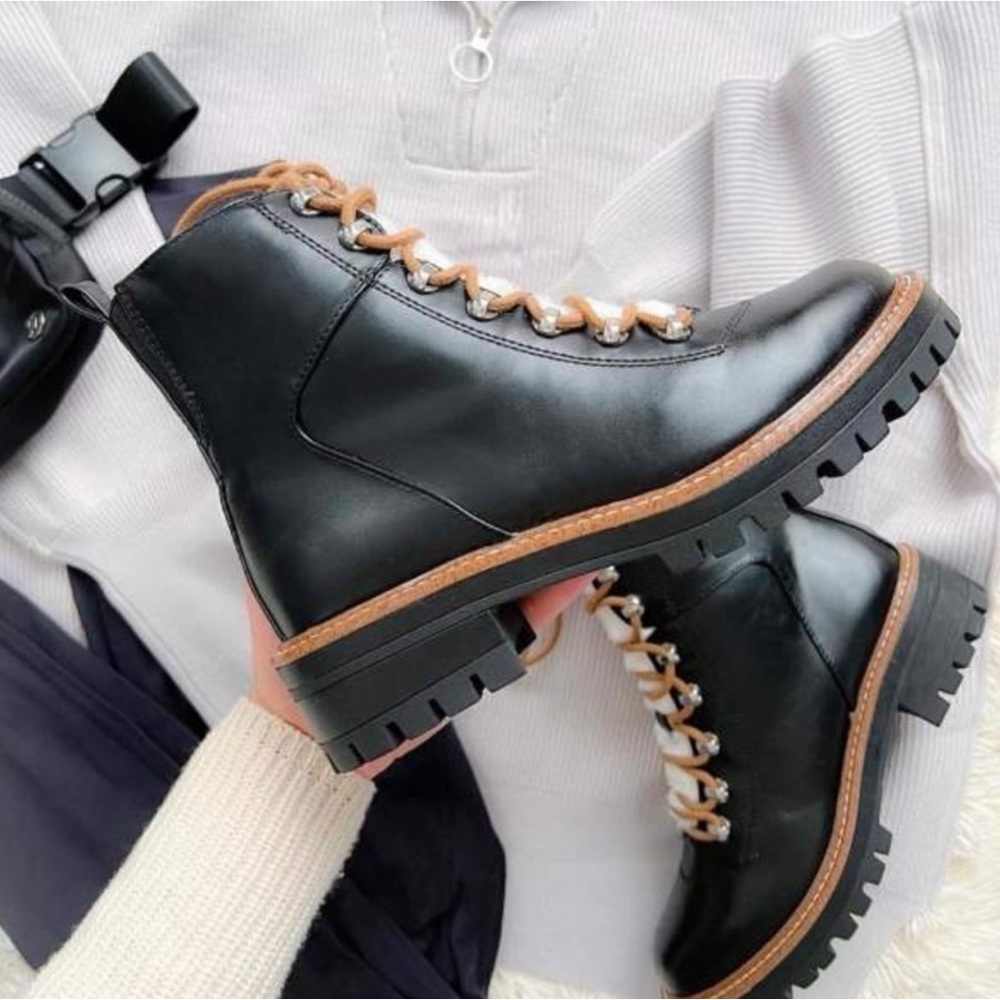 a new day Black Lace-Up Boots